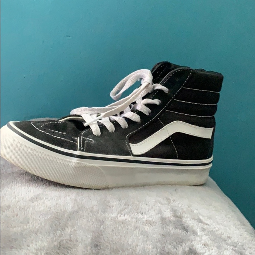 Black and white high tops